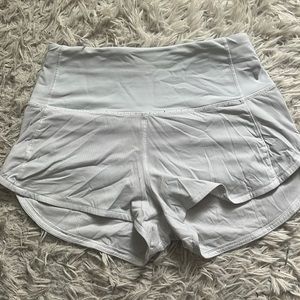 lululemon white high rise speed ups!
